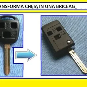 Ofertă Carcasă cheie tip briceag Toyota, 3 butoane, pentru lamelă TOY43 (compatibilă)