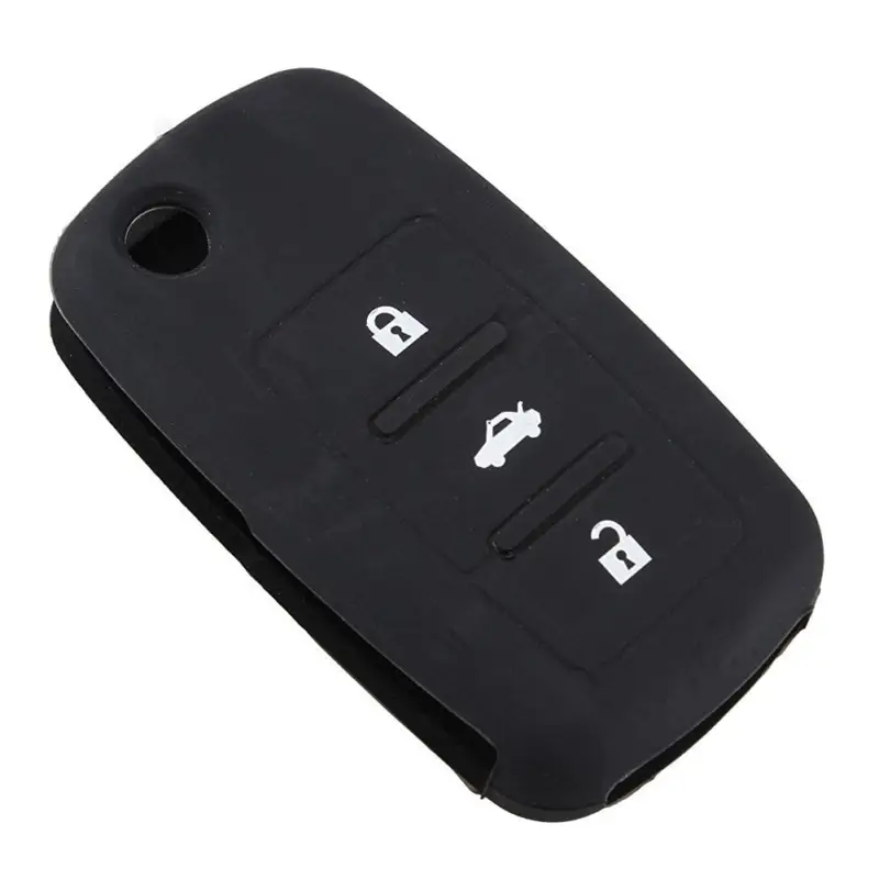 Husă silicon cheie briceag compatibilă VW Passat B5.5 (2001–2009), neagră Lichidare de stoc