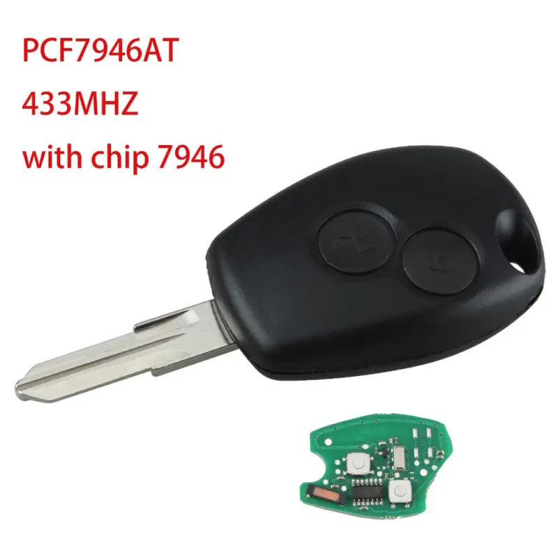 Vezi acum Cheie auto cu cip PCF7946 și telecomandă 2 butoane, compatibilă Dacia Logan 2004-2009