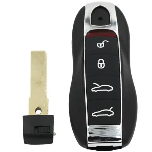 Promoție Carcasă cheie Porsche Smartkey 4 butoane, cu lamelă inclusă, aftermarket