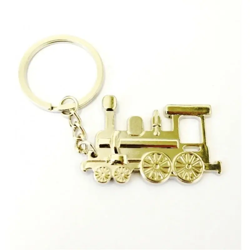 Ofertă Breloc pentru chei model tren, din metal auriu, cadou elegant si rezistent