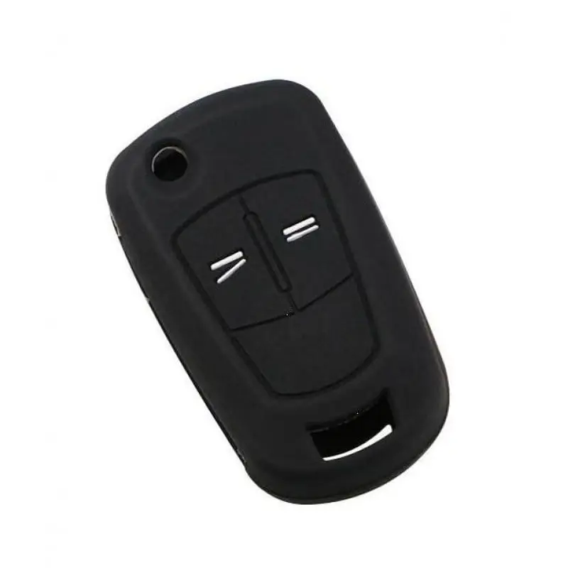 Husă din silicon pentru cheie Opel Astra H, 2 butoane, neagră, protecție antialunecare Lichidare de stoc