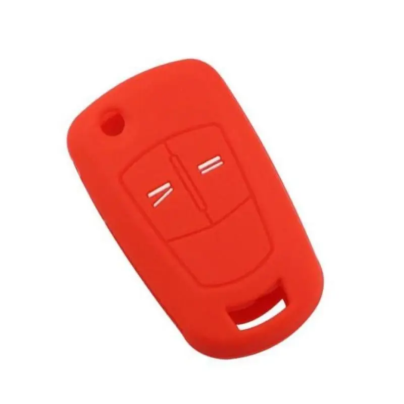 Reducere de preț Husă din silicon roșu pentru cheie Opel Astra H, 2 butoane – protecție și grip