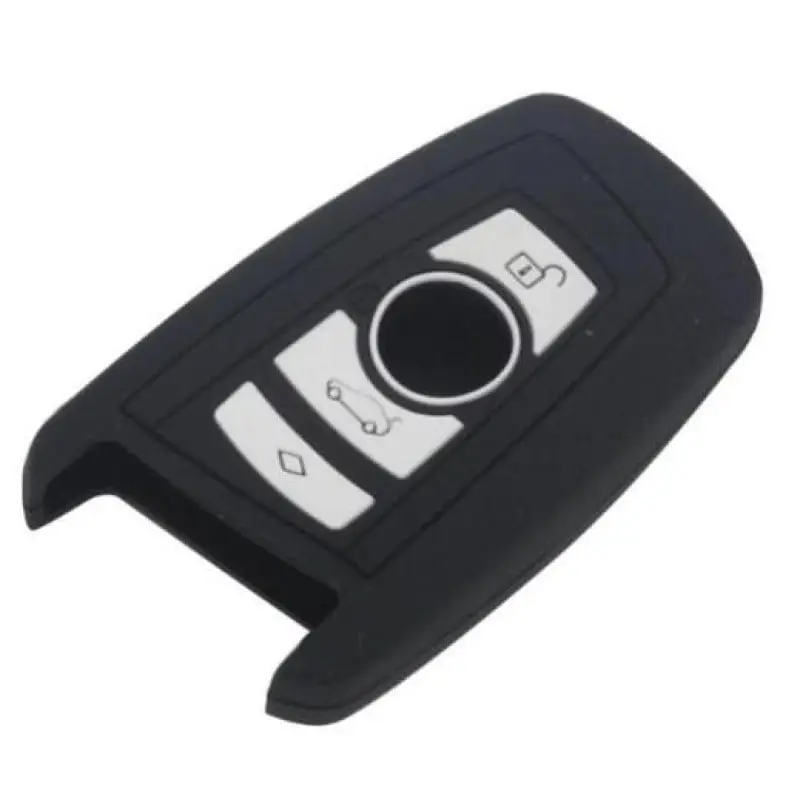 Chilipir Husă din silicon pentru cheie BMW F01/F10, 4 butoane, neagră, protecție antiderapantă
