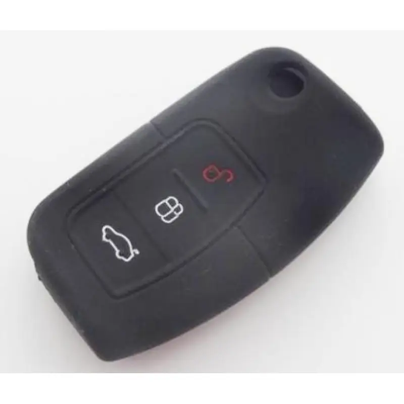 Husă din silicon neagră pentru cheie Ford cu 3 butoane, protecție zilnică Promoție