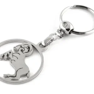 Breloc metalic zodia Berbec, elegant si rezistent pentru chei Reducere extra