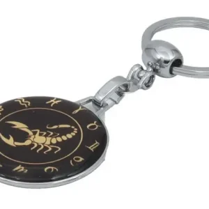 Breloc zodia Scorpion metalic cu epoxy, model elegant pentru chei Preț redus