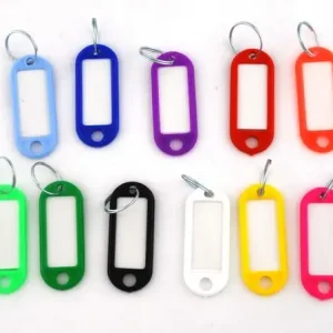 Etichete pentru chei cu inel, set 100 bucăți, culori mixte pentru organizare Preferatul clienților