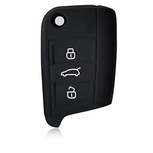 Husă din silicon pentru cheie auto compatibilă VW Golf Mk7, neagră Plată securizată