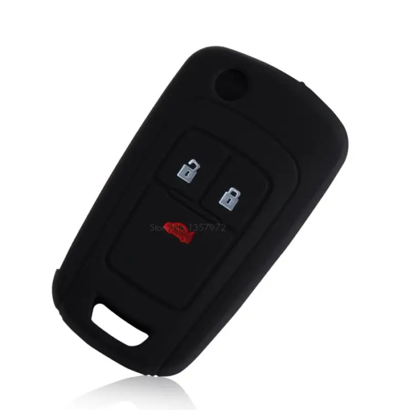 Reducere extra Husă din silicon pentru cheie tip briceag Opel Insignia, 3 butoane, neagră
