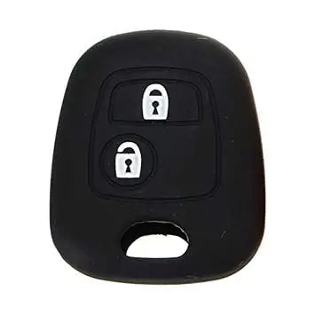 Husă din silicon pentru cheie Citroen C1/C2/C3/C4, 2 butoane, neagră Mai ieftin