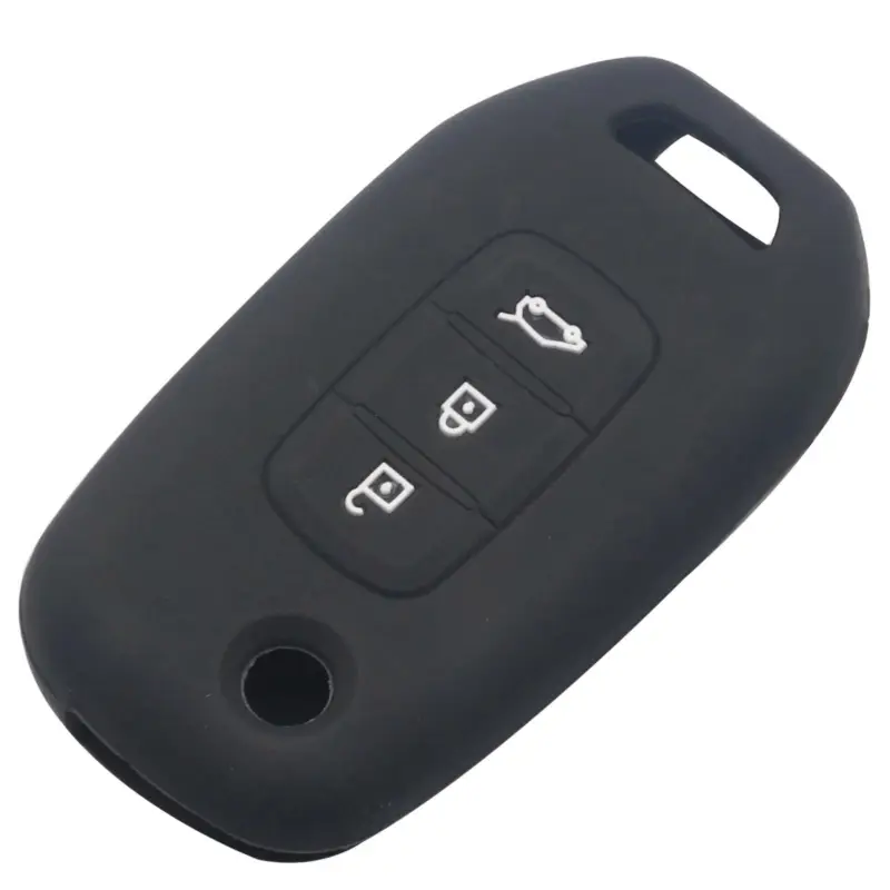 Husă din silicon pentru cheie briceag Renault Kadjar, 3 butoane, neagră Preț redus