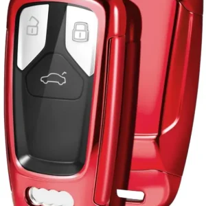 Husă cheie Audi SmartKey roșie din TPU+PC, protecție premium 3/4 butoane Super ofertă