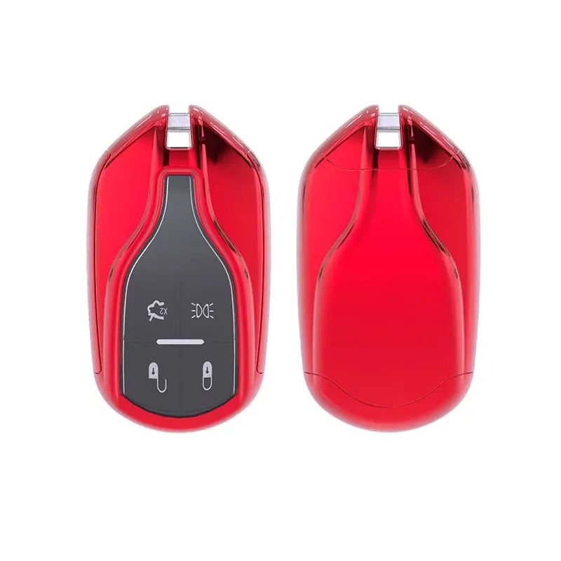 Husă cheie auto compatibilă Maserati, TPU+PC roșie, protecție premium Preț redus