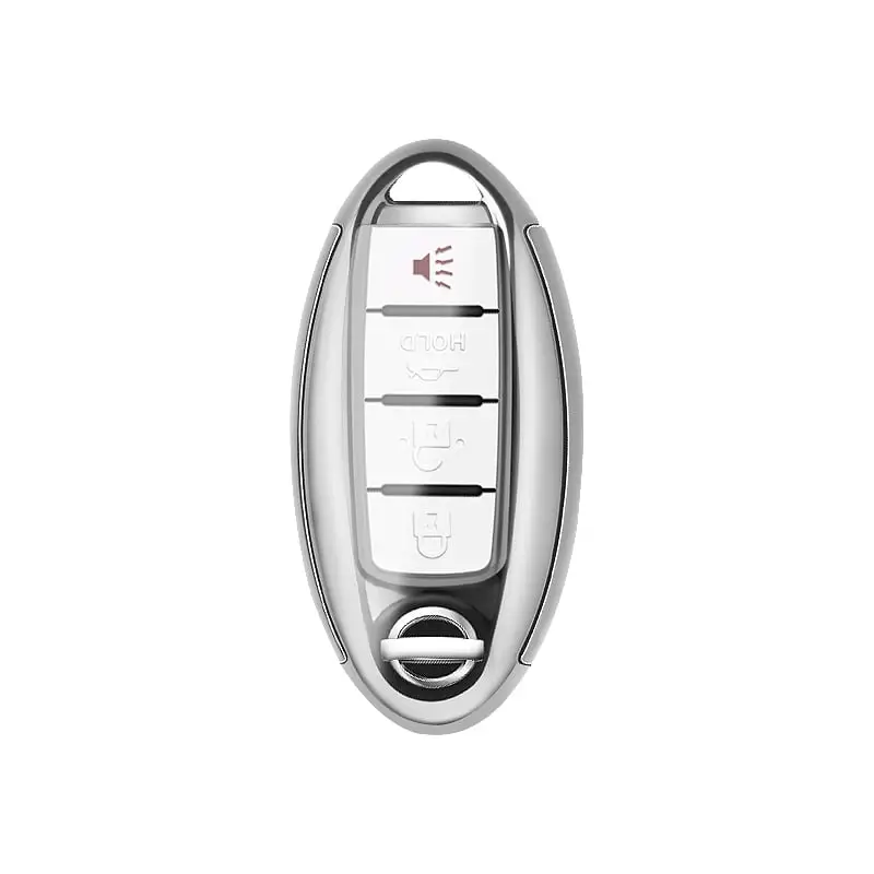 Husă cheie auto compatibilă Nissan Smartkey, TPU+PC gri, protecție premium Reducere specială