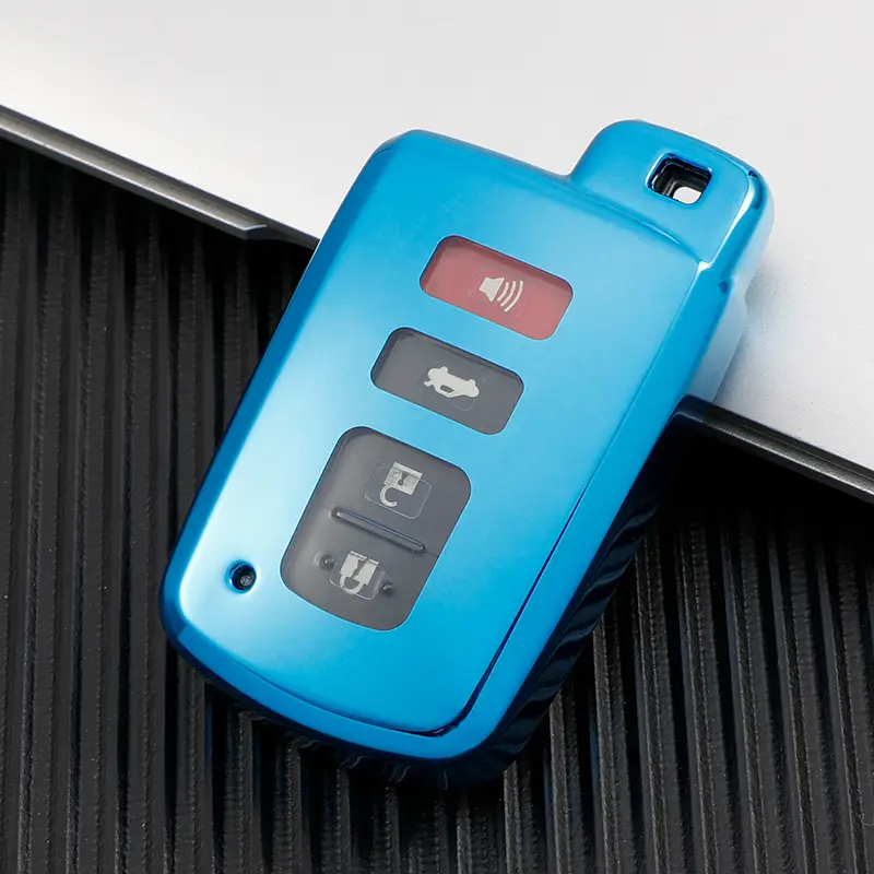Husă TPU pentru cheie Smartkey Toyota, albastră, protecție anti-zgârieturi Transport gratuit
