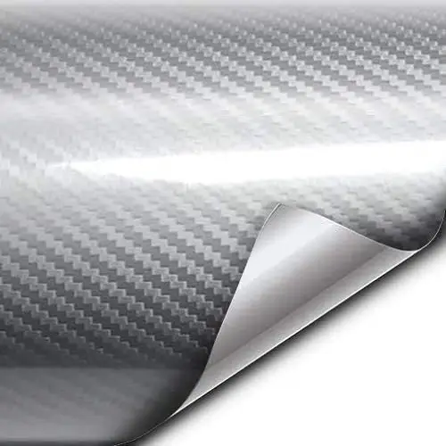 Folie colantare auto Carbon 5D Lacuit Argintiu (3,0m x 1,52m) FAVLine Selection Plată securizată