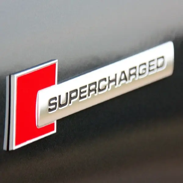 Discount Emblema auto model "SUPERCHARGED", reliefata 3D, dimensiune 10 x 1 cm FAVLine Selection