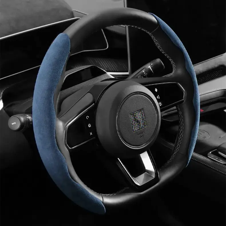 Set 2 ornamente volan finisaj ALCANTARA ALBASTRU, dimensiune universala FAVLine Selection Preț mic