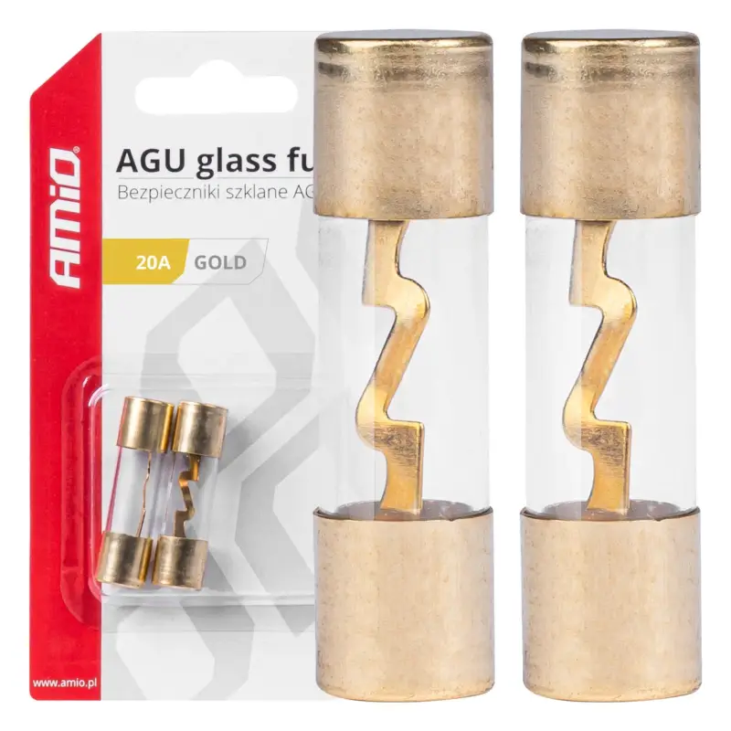 Set 2 sigurante din sticla tip AGU, contacte aurite, 20A FAVLine Selection Super ofertă