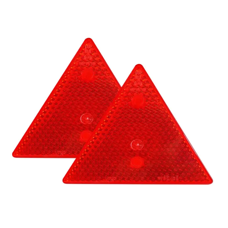 Set 2 triunghiuri de avertizare reflectorizante pentru remorci, culoare rosie, dimensiune 15 x 15 cm FAVLine Selection Bestseller
