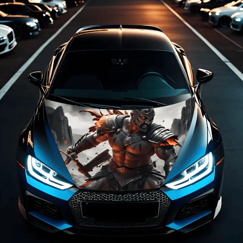 Cumpărături sigure Folie Capota Auto "Hood Art" rezistenta la exterior, marime M (165 x 120cm) - Cod: AVX-CAPOTA-008M FAVLine Selection