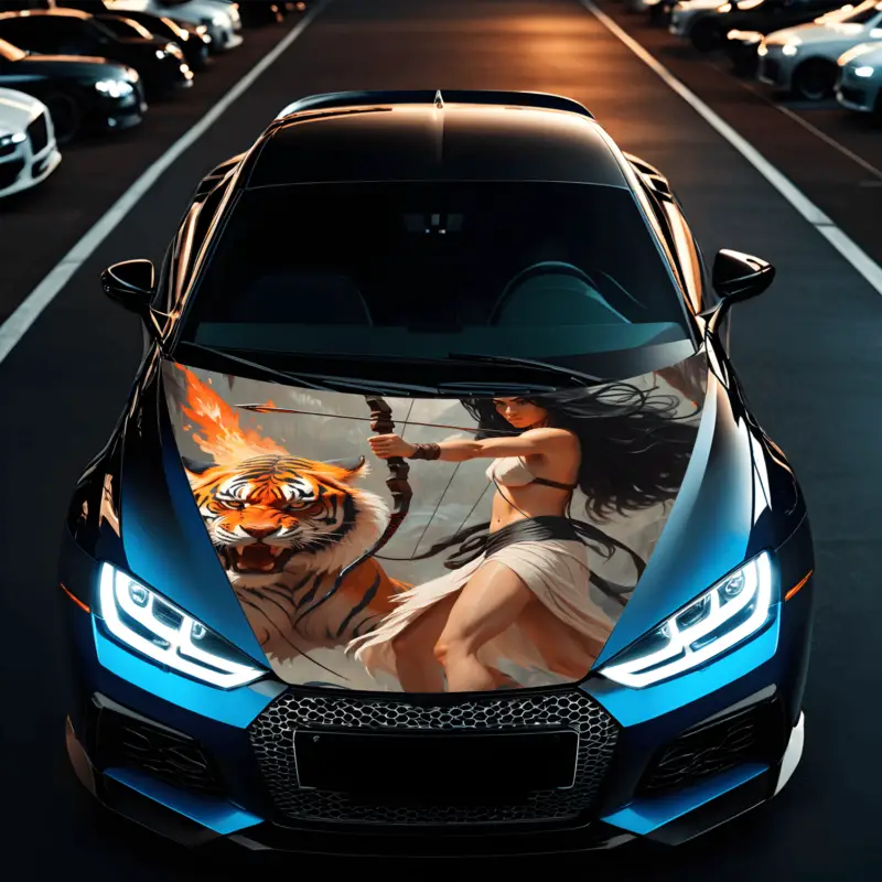 Folie Capota Auto "Hood Art" rezistenta la exterior, marime M (165 x 120cm) - Cod: AVX-CAPOTA-010M FAVLine Selection Reduceri