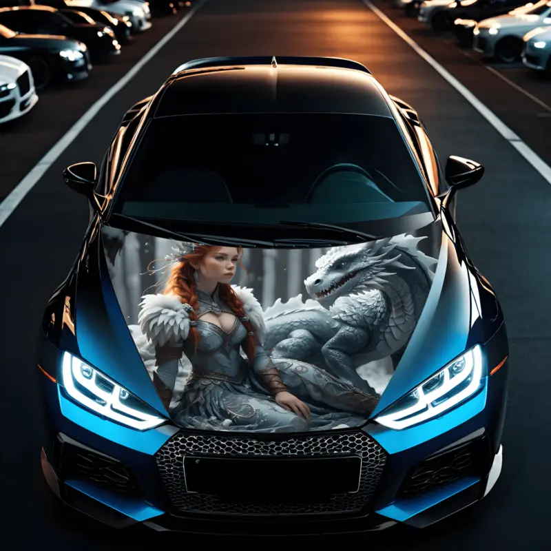 Retur gratuit Folie Capota Auto "Hood Art" rezistenta la exterior, marime M (165 x 120cm) - Cod: AVX-CAPOTA-014M FAVLine Selection