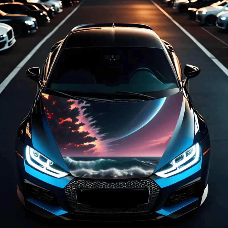 Folie Capota Auto "Hood Art" rezistenta la exterior, marime M (165 x 120cm) - Cod: AVX-CAPOTA-023M FAVLine Selection Super ofertă