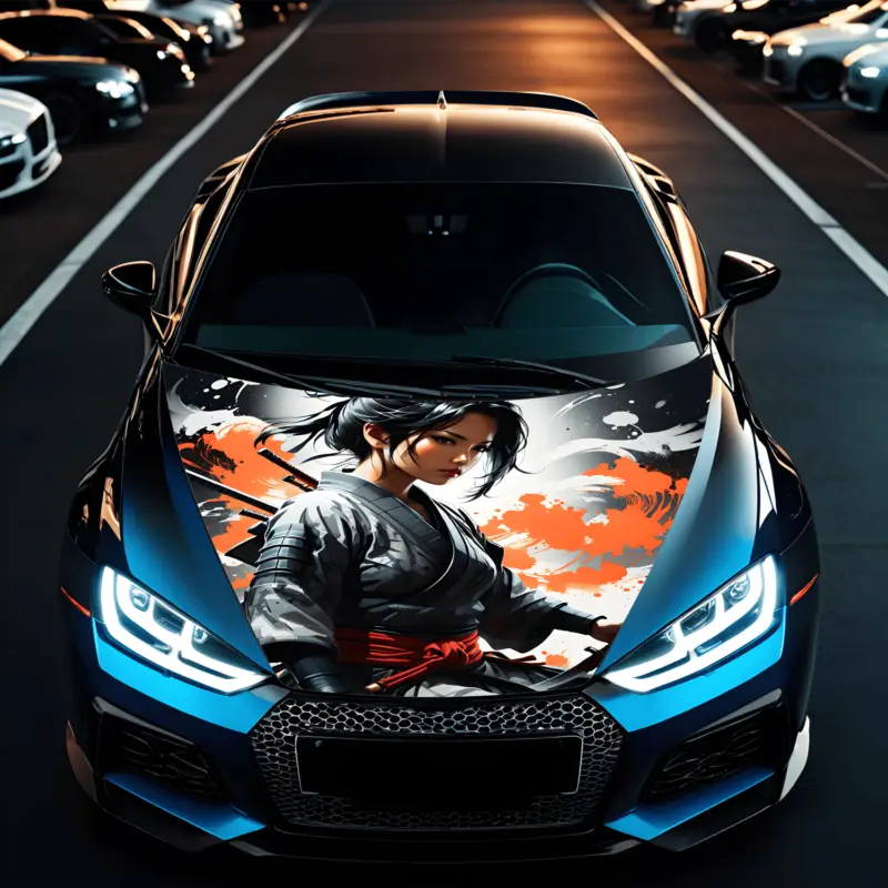 Folie Capota Auto "Hood Art" rezistenta la exterior, marime L (180 x 130cm) - Cod: AVX-CAPOTA-005L FAVLine Selection Bestseller