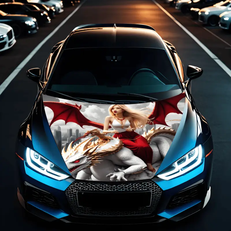 Folie Capota Auto "Hood Art" rezistenta la exterior, marime L (180 x 130cm) - Cod: AVX-CAPOTA-009L FAVLine Selection Reducere extra