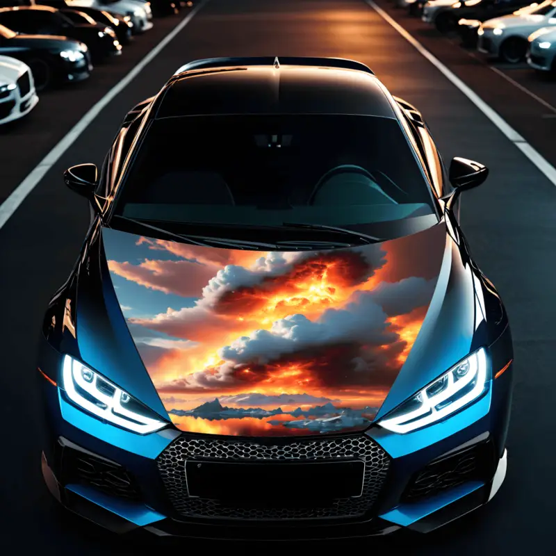 Chilipir Folie Capota Auto "Hood Art" rezistenta la exterior, marime L (180 x 130cm) - Cod: AVX-CAPOTA-024L FAVLine Selection