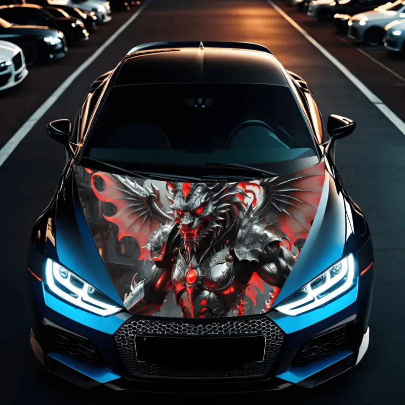 Folie Capota Auto "Hood Art" rezistenta la exterior, marime L (180 x 130cm) - Cod: AVX-CAPOTA-025L FAVLine Selection Bestseller