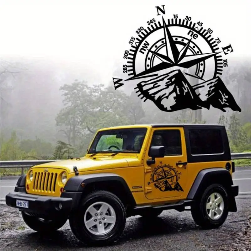 Sticker autoadeziv pentru vehicule Off Road, model "Kompass", dimensiune 44 x 55 cm, culoare Neagra FAVLine Selection Ofertă limitată