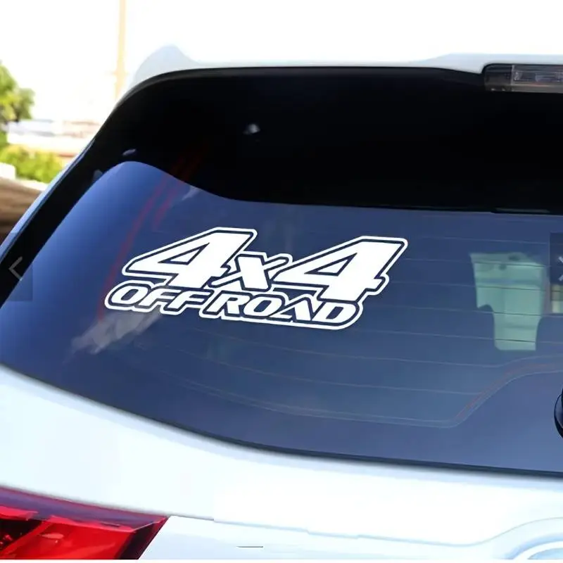 Livrare expres Sticker autoadeziv pentru vehicule Off Road, model "4x4 Off Road", dimensiune 29 x 11 cm, culoare Alba FAVLine Selection