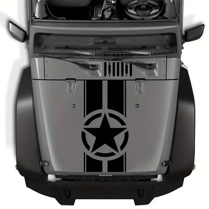 Sticker autoadeziv pentru vehicule Off Road, model "Army Star", dimensiune 90 x 43 cm, culoare Neagra FAVLine Selection Ofertă