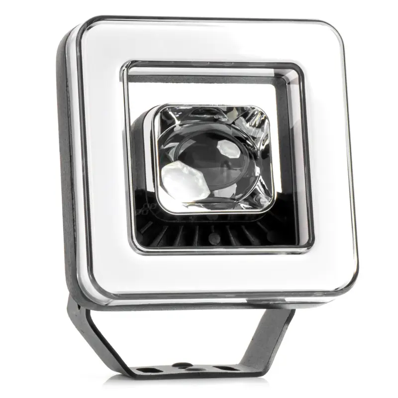 Proiector LED cu Angel Eye model AWL57, pozitie, semnalizare, faza lunga/scurta, pentru Off-Road, ATV, SSV, putere 45W, 8000lm, tensiune 9-36V, dimensiuni 114,5 x 114,5 x 51 mm FAVLine Selection Retur gratuit