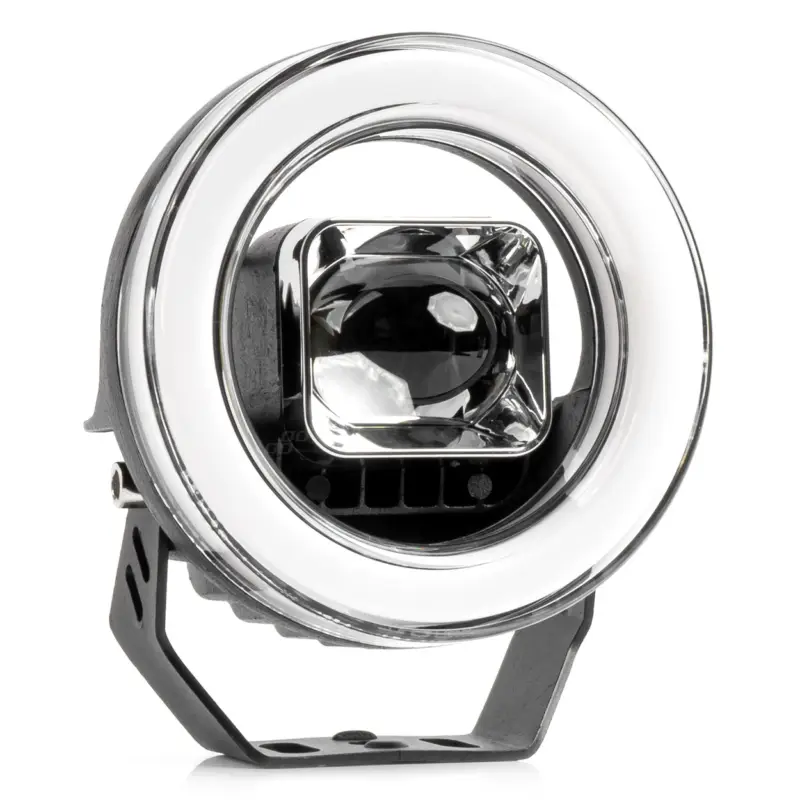 Proiector LED cu Angel Eye model AWL58, pozitie, semnalizare, faza lunga/scurta, pentru Off-Road, ATV, SSV, putere 45W, 8000lm, tensiune 9-36V, dimensiuni 114,5 x 114,5 x 52 mm FAVLine Selection Noutate
