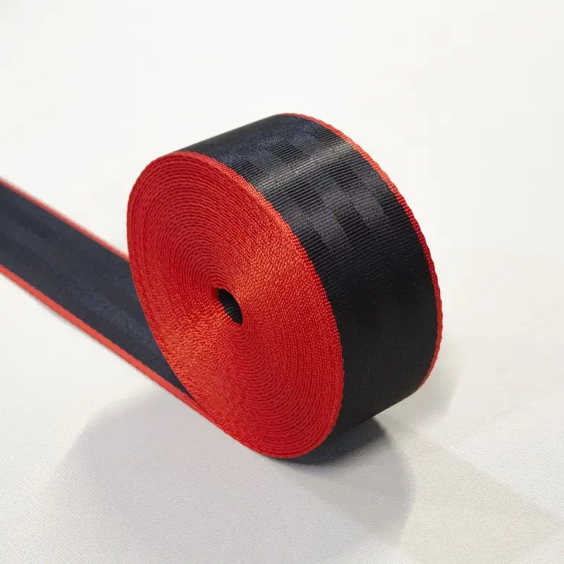 Banda centura de siguranta TUNING, culoare Negru-Rosu, latime 46 mm, pret/m liniar FAVLine Selection Cel mai bun preț