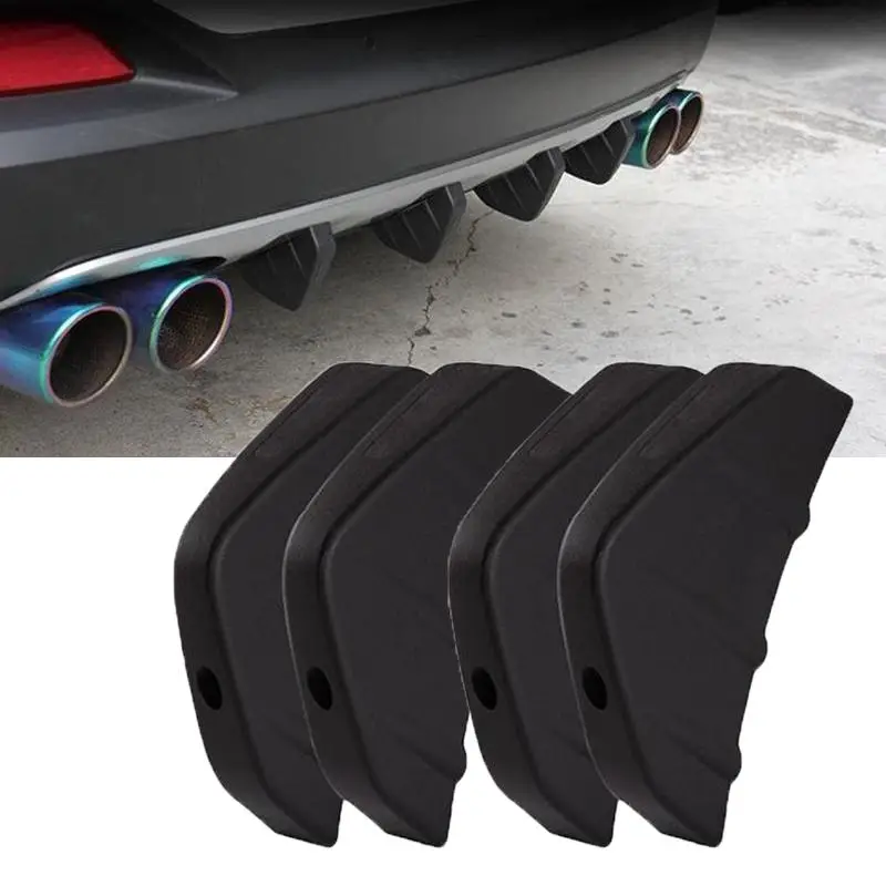Cel mai vândut Set 4 ornamente Tuning tip "SPLITTER" pentru bara spate, culoare Neagra FAVLine Selection