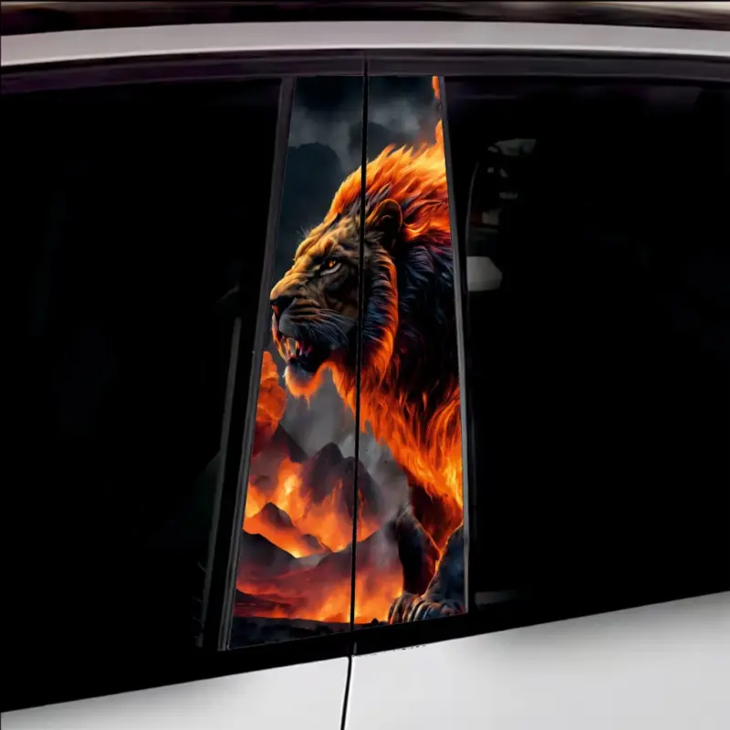 Promoție Set 2 stickere decorative pentru stalpii usilor, print autoadeziv de inalta rezolutie, dimensine 2 buc x 50 x 22 cm , cod: AVX-SSU-11 FAVLine Selection