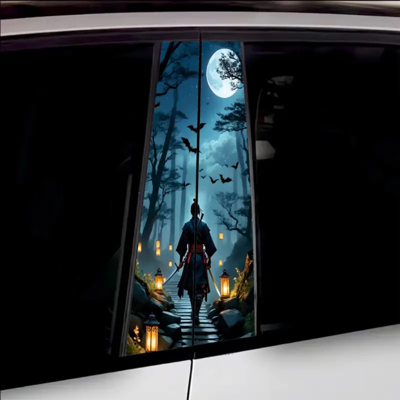 Preț promoțional Set 2 stickere decorative pentru stalpii usilor, print autoadeziv de inalta rezolutie, dimensine 2 buc x 50 x 22 cm , cod: AVX-SSU-26 FAVLine Selection