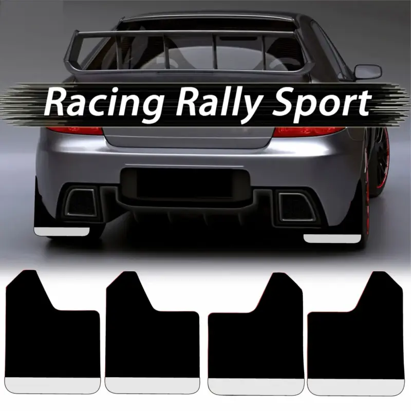 Preferatul clienților Set 4 Aparatori Noroi SPORT din cauciuc pentru autoturisme, universale,model Silver, dimensiune 30 x 23cm FAVLine Selection
