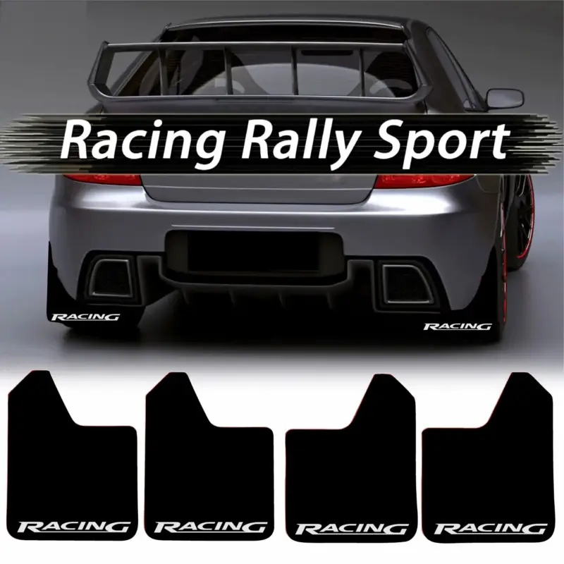 Set 4 Aparatori Noroi SPORT din cauciuc pentru autoturisme, universale,model Racing, dimensiune 30 x 23cm FAVLine Selection Transport gratuit