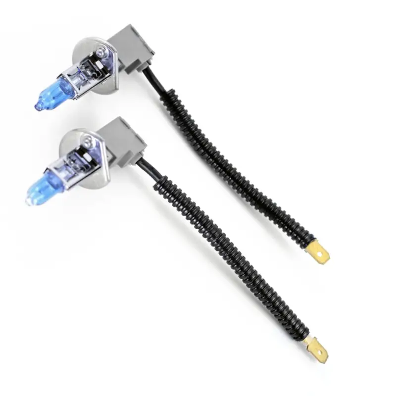 Reducere de preț Set 2 becuri halogen H1 "HOD HI-POWER", putere 55W, lumina alba 5000K, 12V, imitatie xenon, cu mufe ceramice FAVLine Selection