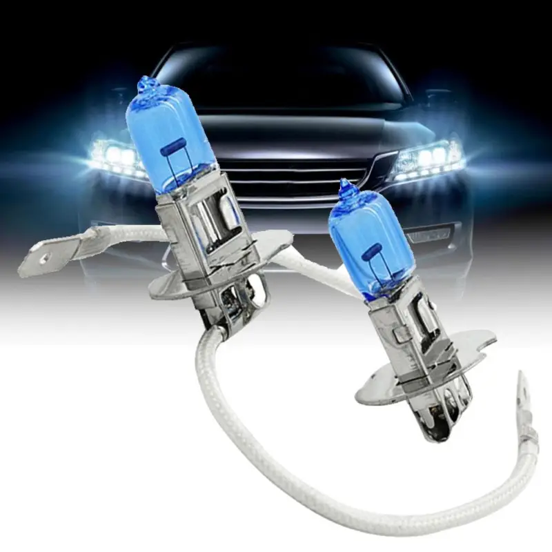 Set 2 becuri halogen H3 "HOD HI-POWER", putere 55W, lumina alba 5000K, 12V, imitatie xenon, cu mufe ceramice FAVLine Selection Ofertă