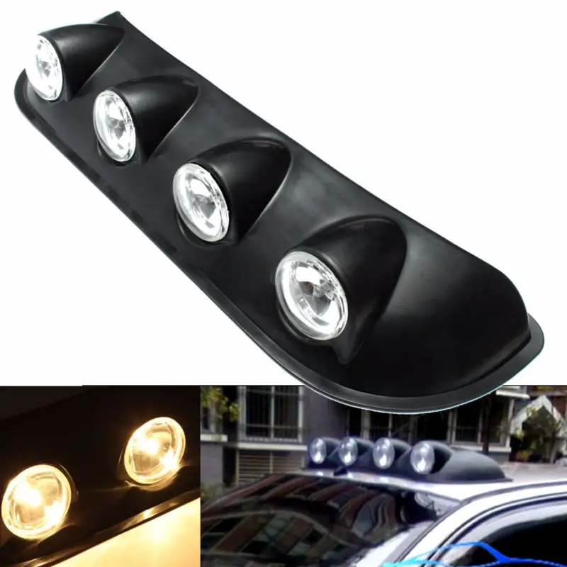 Doar azi Ansamblu format din 4 proiectoare cu becuri H3 cu halogen, montaj pe plafon sau capota, alimentare 12V, lungime 100cm, destinat vehiculelor Off-Road FAVLine Selection