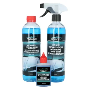 Set iarna auto Protecton 3 piese cu spray dezghetare si parbrizol Livrare rapidă