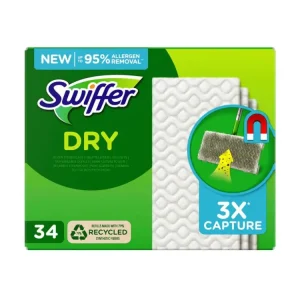 Lavete uscate pentru podea Swiffer Dry, 34 bucati, capteaza 3x mai mult praf Transport gratuit