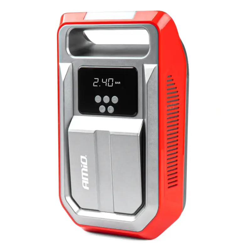 Compresor auto digital 12V cu LED si afisaj LCD AMIO, 25 l/min Chilipir